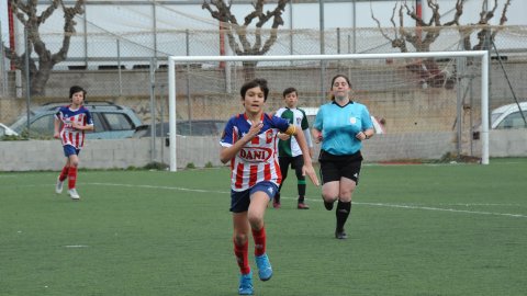 Marc Gordillo al partit de futbol aleví Vilassar de Mar-Vilassar de Dalt. Vilassar de Mar. Febrer de 2020