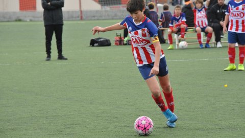 Marc Gordillo al partit de futbol aleví Vilassar de Mar-Vilassar de Dalt. Vilassar de Mar. Febrer de 2020