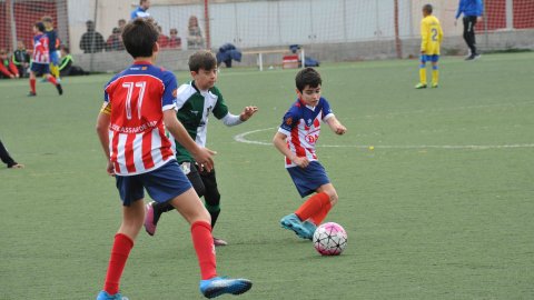 Marc Gordillo al partit de futbol aleví Vilassar de Mar-Vilassar de Dalt. Vilassar de Mar. Febrer de 2020