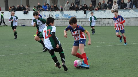 Marc Gordillo al partit de futbol aleví Vilassar de Mar-Vilassar de Dalt. Vilassar de Mar. Febrer de 2020