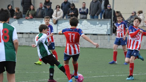 Marc Gordillo al partit de futbol aleví Vilassar de Mar-Vilassar de Dalt. Vilassar de Mar. Febrer de 2020