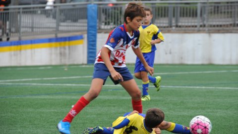 Marc Gordillo al partit de futbol aleví Pla d'en Boet-Vilassar de Mar. Mataró. 21 de setembre de 2019