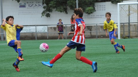 Marc Gordillo al partit de futbol aleví Pla d'en Boet-Vilassar de Mar. Mataró. 21 de setembre de 2019