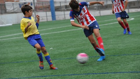 Marc Gordillo al partit de futbol aleví Pla d'en Boet-Vilassar de Mar. Mataró. 21 de setembre de 2019