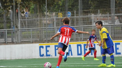 Marc Gordillo al partit de futbol aleví Pla d'en Boet-Vilassar de Mar. Mataró. 21 de setembre de 2019