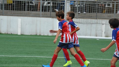Marc Gordillo al partit de futbol aleví Pla d'en Boet-Vilassar de Mar. Mataró. 21 de setembre de 2019