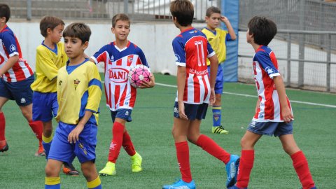Marc Gordillo al partit de futbol aleví Pla d'en Boet-Vilassar de Mar. Mataró. 21 de setembre de 2019