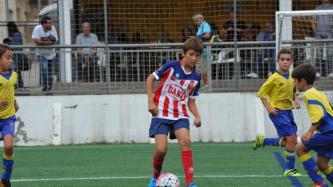 Marc Gordillo al partit de futbol aleví Pla d'en Boet-Vilassar de Mar. Mataró. 21 de setembre de 2019