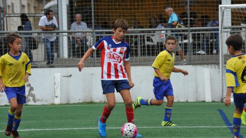 Marc Gordillo al partit de futbol aleví Pla d'en Boet-Vilassar de Mar. Mataró. 21 de setembre de 2019