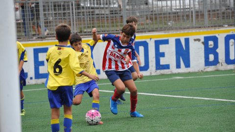Marc Gordillo al partit de futbol aleví Pla d'en Boet-Vilassar de Mar. Mataró. 21 de setembre de 2019