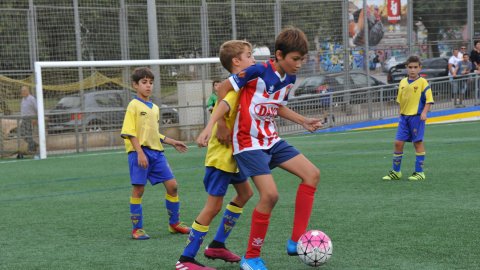 Marc Gordillo al partit de futbol aleví Pla d'en Boet-Vilassar de Mar. Mataró. 21 de setembre de 2019