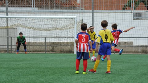 Marc Gordillo al partit de futbol aleví Pla d'en Boet-Vilassar de Mar. Mataró. 21 de setembre de 2019