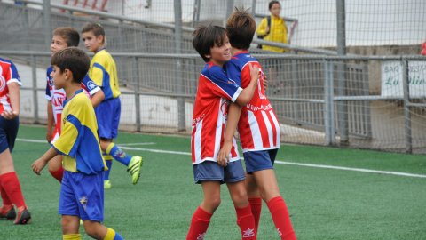 Marc Gordillo al partit de futbol aleví Pla d'en Boet-Vilassar de Mar. Mataró. 21 de setembre de 2019