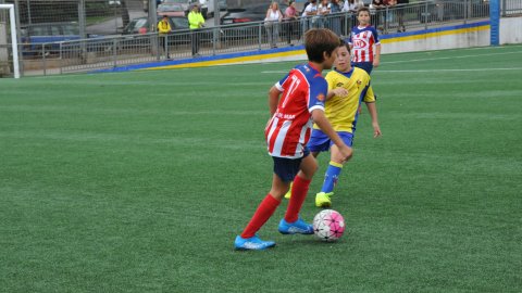 Marc Gordillo al partit de futbol aleví Pla d'en Boet-Vilassar de Mar. Mataró. 21 de setembre de 2019
