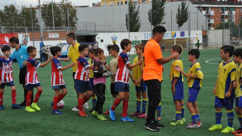 Marc Gordillo al partit de futbol aleví Pla d'en Boet-Vilassar de Mar. Mataró. 21 de setembre de 2019