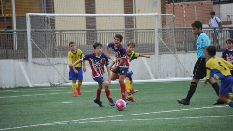 Marc Gordillo al partit de futbol aleví Pla d'en Boet-Vilassar de Mar. Mataró. 21 de setembre de 2019