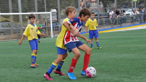 Marc Gordillo al partit de futbol aleví Pla d'en Boet-Vilassar de Mar. Mataró. 21 de setembre de 2019