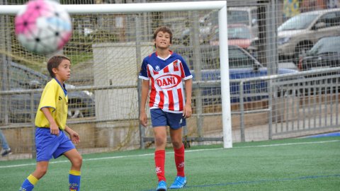 Marc Gordillo al partit de futbol aleví Pla d'en Boet-Vilassar de Mar. Mataró. 21 de setembre de 2019