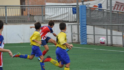 Marc Gordillo al partit de futbol aleví Pla d'en Boet-Vilassar de Mar. Mataró. 21 de setembre de 2019