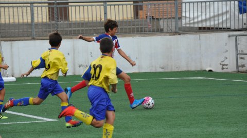 Marc Gordillo al partit de futbol aleví Pla d'en Boet-Vilassar de Mar. Mataró. 21 de setembre de 2019