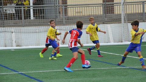 Marc Gordillo al partit de futbol aleví Pla d'en Boet-Vilassar de Mar. Mataró. 21 de setembre de 2019
