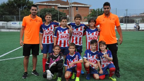 Marc Gordillo al partit de futbol aleví Pla d'en Boet-Vilassar de Mar. Mataró. 21 de setembre de 2019