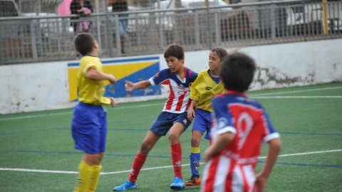 Marc Gordillo al partit de futbol aleví Pla d'en Boet-Vilassar de Mar. Mataró. 21 de setembre de 2019