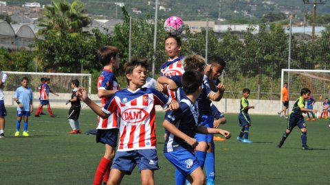 Marc Gordillo al partit de futbol aleví Vilassar de Mar-Europa. Vilassar de Mar. 22 de setembre de 2019