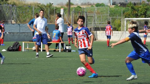 Marc Gordillo al partit de futbol aleví Vilassar de Mar-Europa. Vilassar de Mar. 22 de setembre de 2019