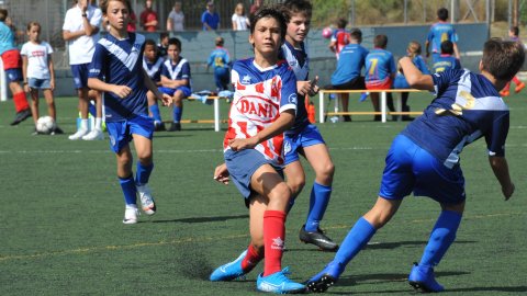 Marc Gordillo al partit de futbol aleví Vilassar de Mar-Europa. Vilassar de Mar. 22 de setembre de 2019
