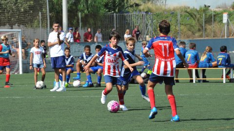 Marc Gordillo al partit de futbol aleví Vilassar de Mar-Europa. Vilassar de Mar. 22 de setembre de 2019