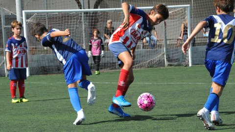 Marc Gordillo al partit de futbol aleví Vilassar de Mar-Europa. Vilassar de Mar. 22 de setembre de 2019