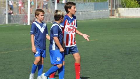 Marc Gordillo al partit de futbol aleví Vilassar de Mar-Europa. Vilassar de Mar. 22 de setembre de 2019