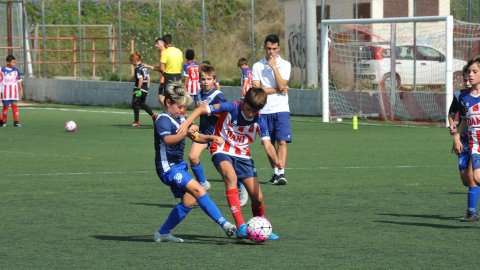 Marc Gordillo al partit de futbol aleví Vilassar de Mar-Europa. Vilassar de Mar. 22 de setembre de 2019