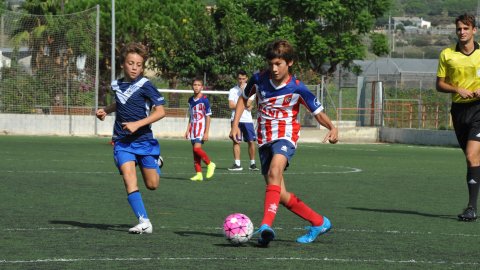 Marc Gordillo al partit de futbol aleví Vilassar de Mar-Europa. Vilassar de Mar. 22 de setembre de 2019
