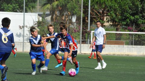 Marc Gordillo al partit de futbol aleví Vilassar de Mar-Europa. Vilassar de Mar. 22 de setembre de 2019