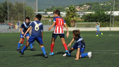 Marc Gordillo al partit de futbol aleví Vilassar de Mar-Europa. Vilassar de Mar. 22 de setembre de 2019