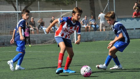 Marc Gordillo al partit de futbol aleví Vilassar de Mar-Europa. Vilassar de Mar. 22 de setembre de 2019