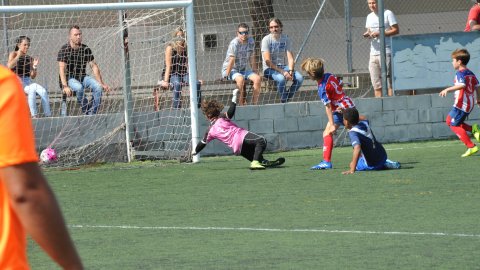 Marc Gordillo al partit de futbol aleví Vilassar de Mar-Europa. Vilassar de Mar. 22 de setembre de 2019