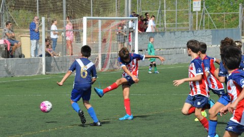 Marc Gordillo al partit de futbol aleví Vilassar de Mar-Europa. Vilassar de Mar. 22 de setembre de 2019