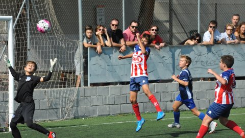 Marc Gordillo al partit de futbol aleví Vilassar de Mar-Europa. Vilassar de Mar. 22 de setembre de 2019