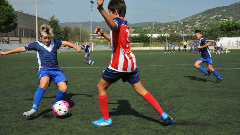 Marc Gordillo al partit de futbol aleví Vilassar de Mar-Europa. Vilassar de Mar. 22 de setembre de 2019