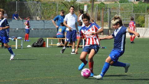 Marc Gordillo al partit de futbol aleví Vilassar de Mar-Europa. Vilassar de Mar. 22 de setembre de 2019