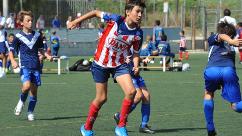 Marc Gordillo al partit de futbol aleví Vilassar de Mar-Europa. Vilassar de Mar. 22 de setembre de 2019