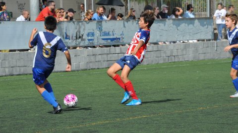 Marc Gordillo al partit de futbol aleví Vilassar de Mar-Europa. Vilassar de Mar. 22 de setembre de 2019