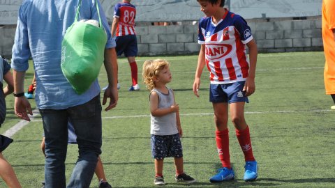 Marc Gordillo al partit de futbol aleví Vilassar de Mar-Europa. Vilassar de Mar. 22 de setembre de 2019