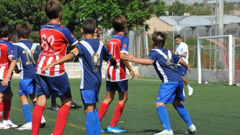 Marc Gordillo al partit de futbol aleví Vilassar de Mar-Europa. Vilassar de Mar. 22 de setembre de 2019