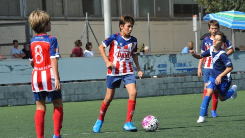 Marc Gordillo al partit de futbol aleví Vilassar de Mar-Europa. Vilassar de Mar. 22 de setembre de 2019