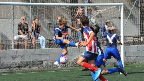 Marc Gordillo al partit de futbol aleví Vilassar de Mar-Europa. Vilassar de Mar. 22 de setembre de 2019