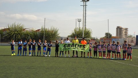 Marc Gordillo al partit de futbol aleví Vilassar de Mar-Europa. Vilassar de Mar. 22 de setembre de 2019